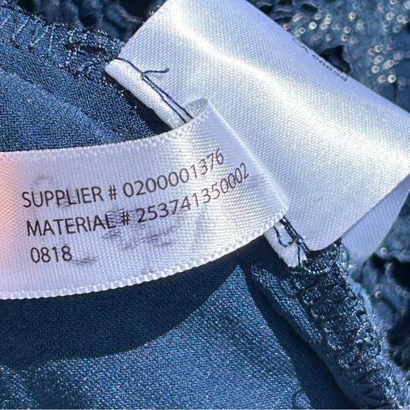 Lauren Ralph Lauren Women’s Christiana Dress 16 Navy Blue Floral Sheath Cocktail - Picture 15 of 16